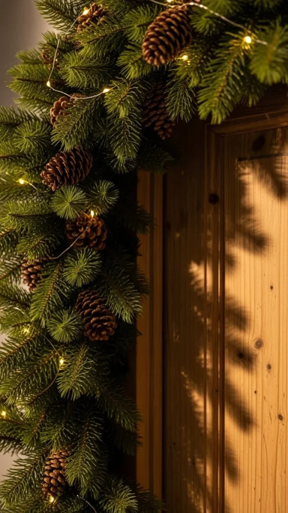 1. Classic Greenery Garland Around the Door