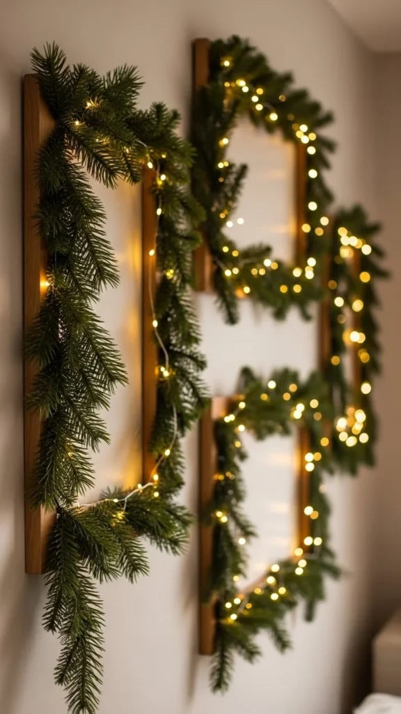 1. Evergreen Garland Wall Frames
