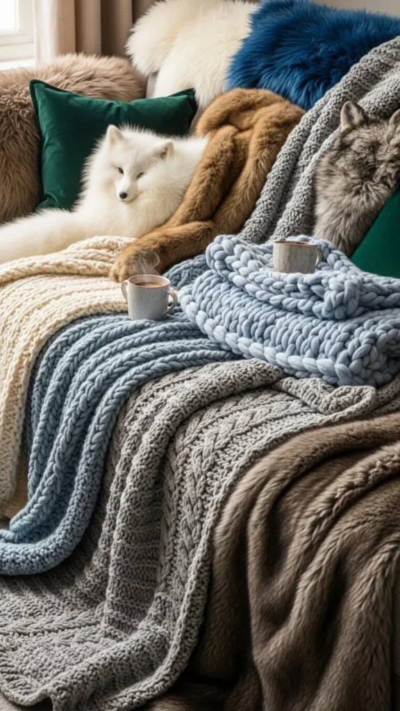 1. Layer Plush Throw Blankets