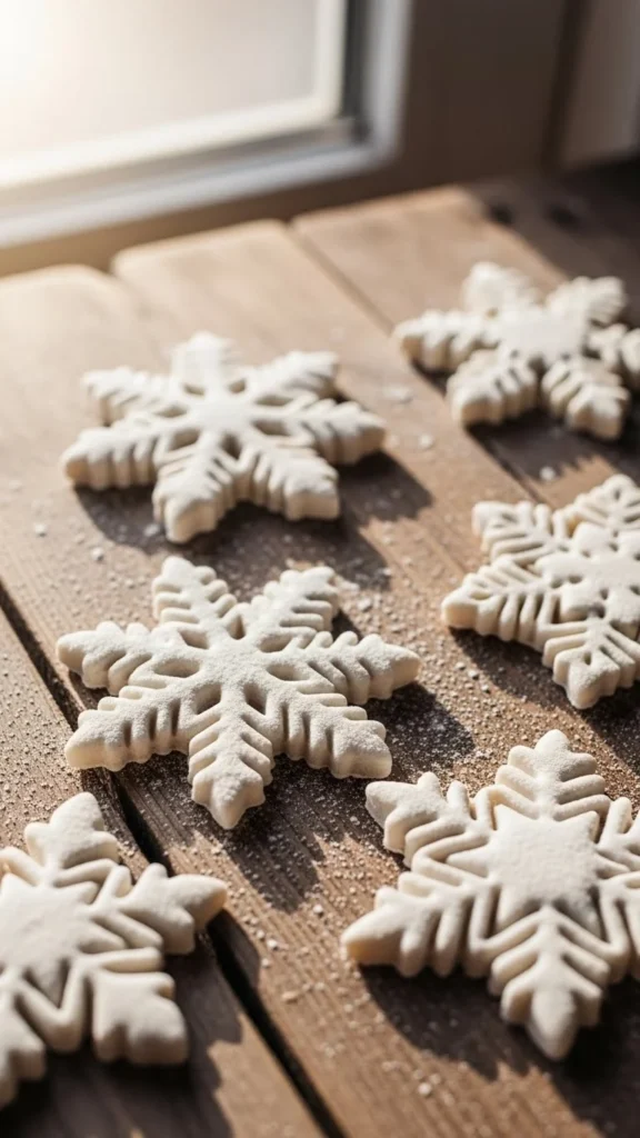1. Salt Dough Snowflakes