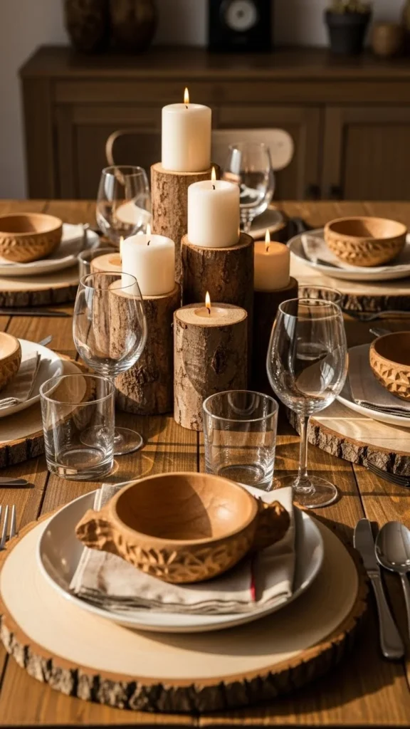 10. Rustic Wooden Elements