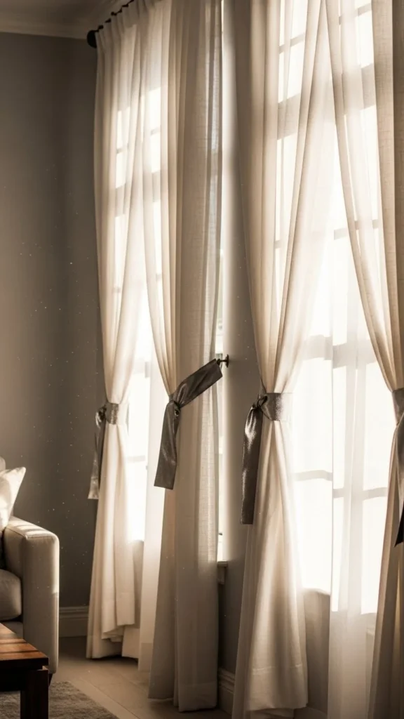 11. Metallic Curtain Tiebacks