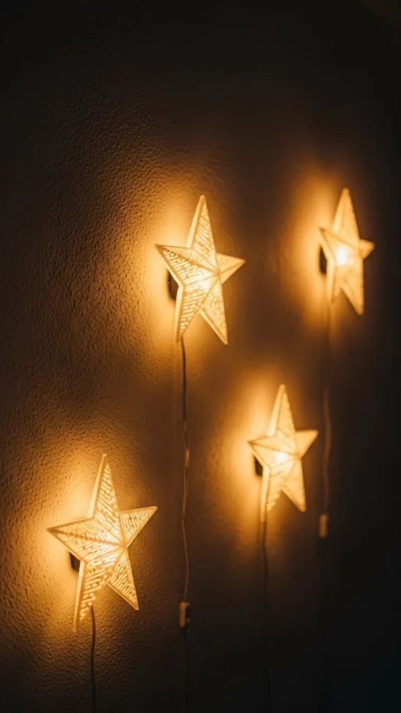13. Lighted Star Wall Accents