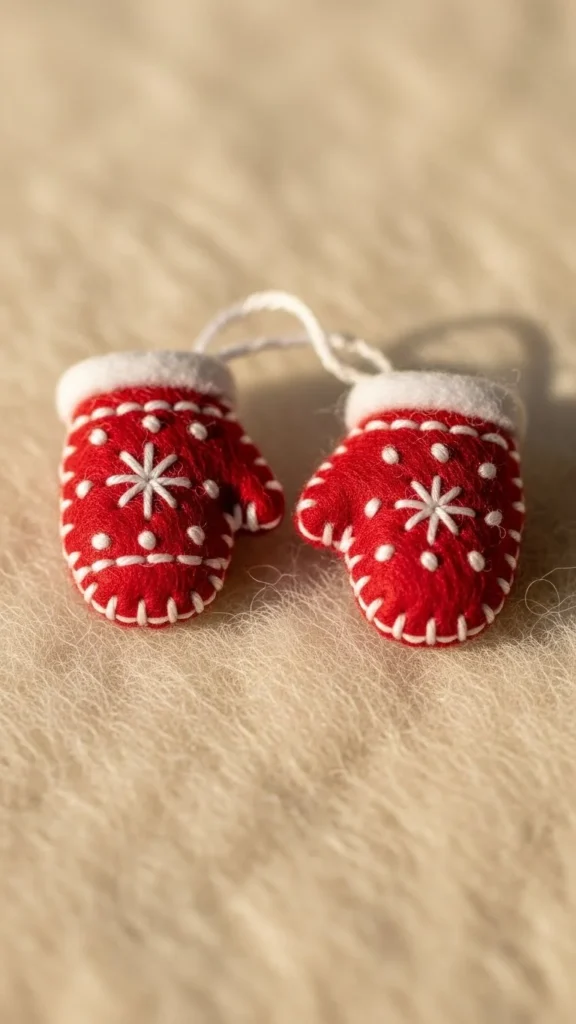 14. Mini Felt Mittens