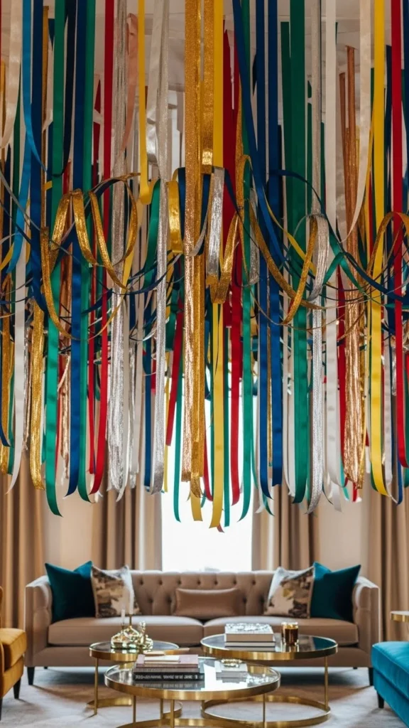 15. DIY Ribbon Chandelier