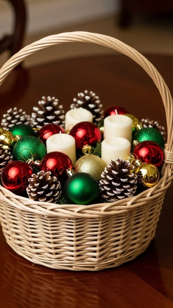 15. Rustic Basket Display