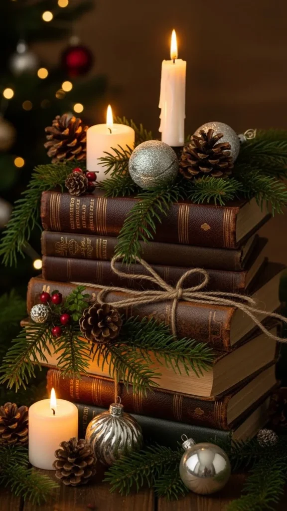 16. Antique Books as Decor