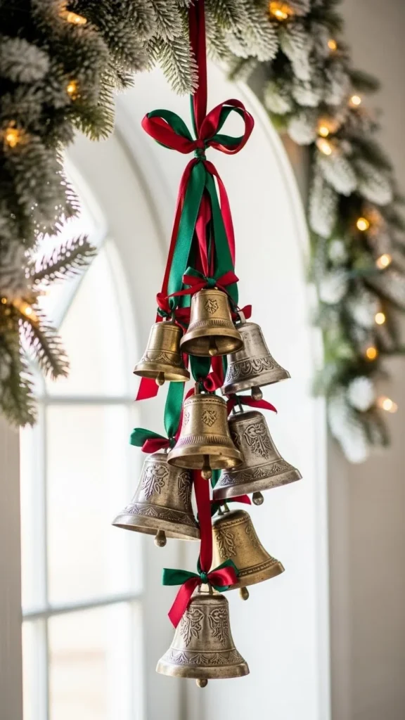 17. Ribbon-Tied Bell Garlands