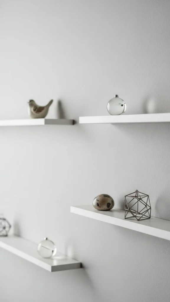 17. Use Small Ornaments on Shelves