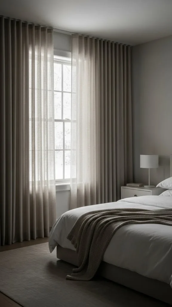 18. Layer Textured Curtains