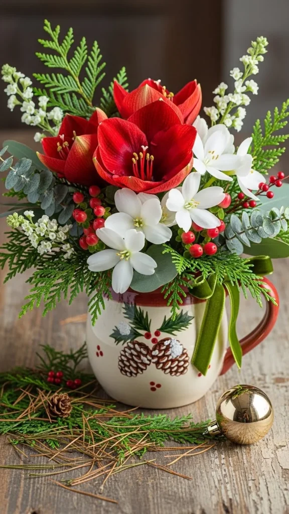 19. Holiday Mug Bouquet