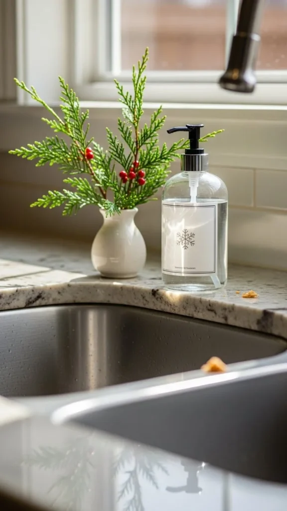 19. Holiday Soap Dispenser Near the Sink