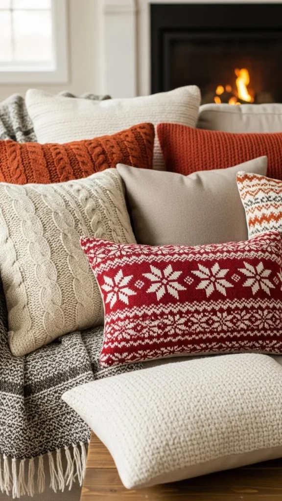 2. Add Soft Winter Pillow Covers