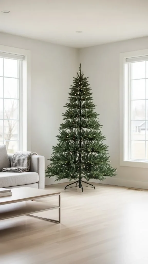 2. Go for a Bare or Lightly Decorated Tree