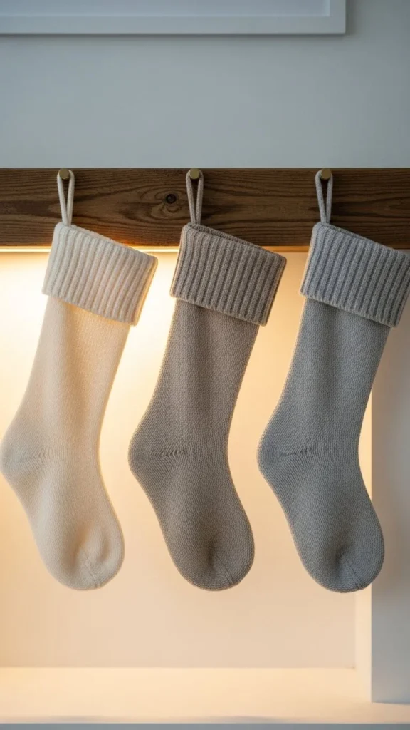 2. Minimalist Stockings in Neutral Tones
