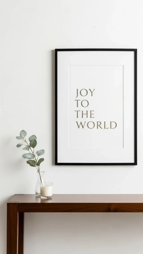 21. Frame a Single Holiday Quote
