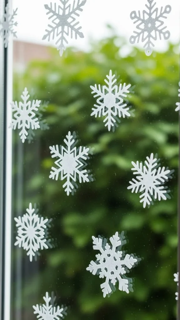 21. Snowflake Window Stickers