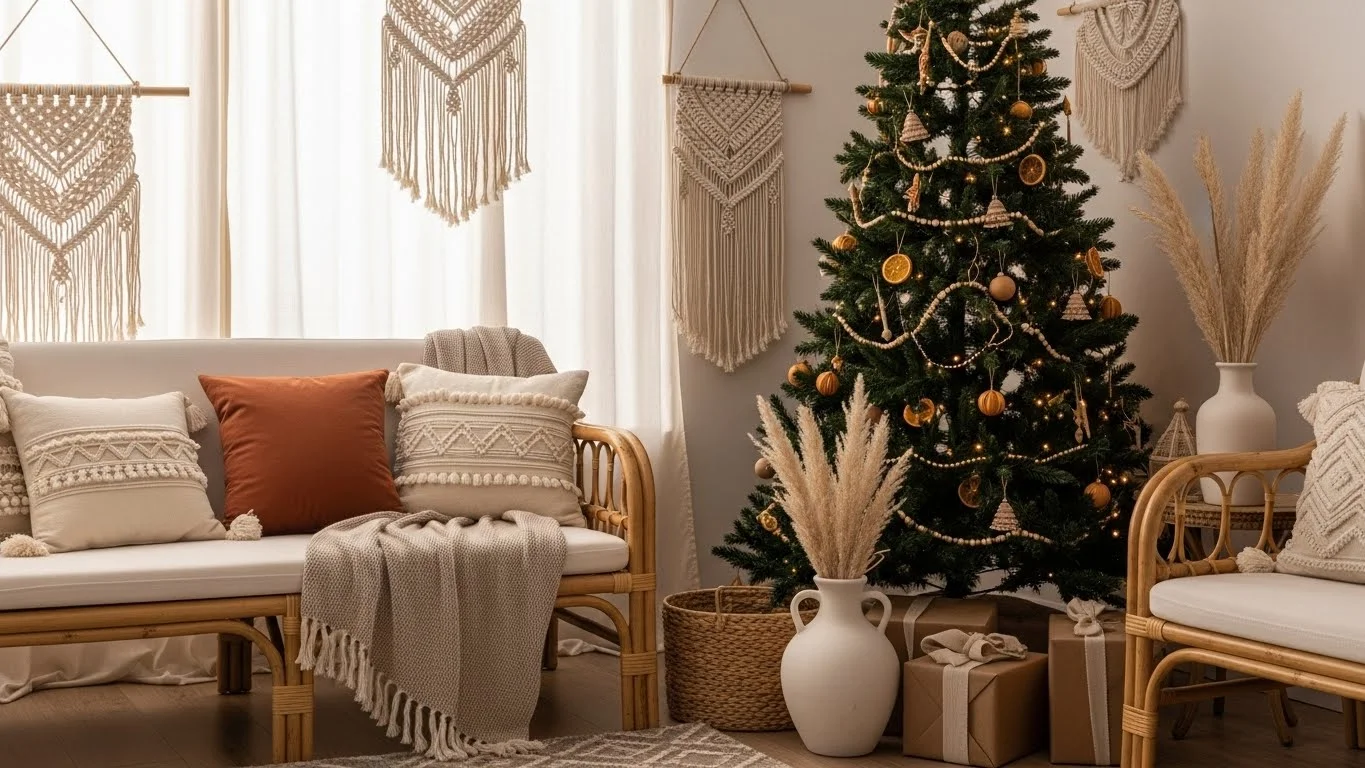 22 Boho Christmas Decor Ideas For a Whimsical, Cozy Home
