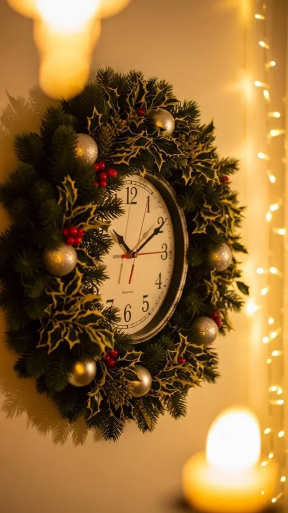 22. Christmas Wall Clock Styling