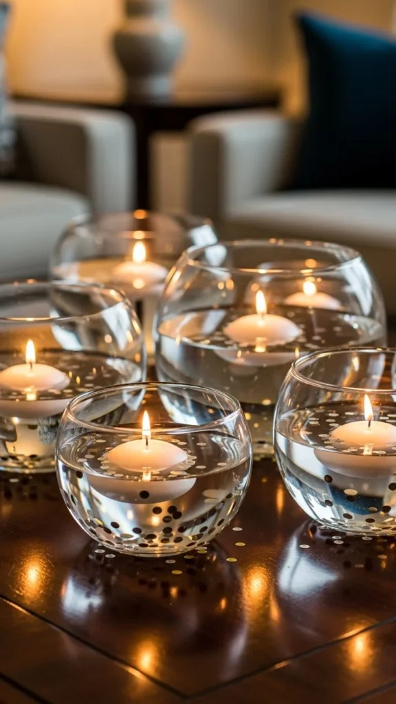 22. Floating Candles in Bowls