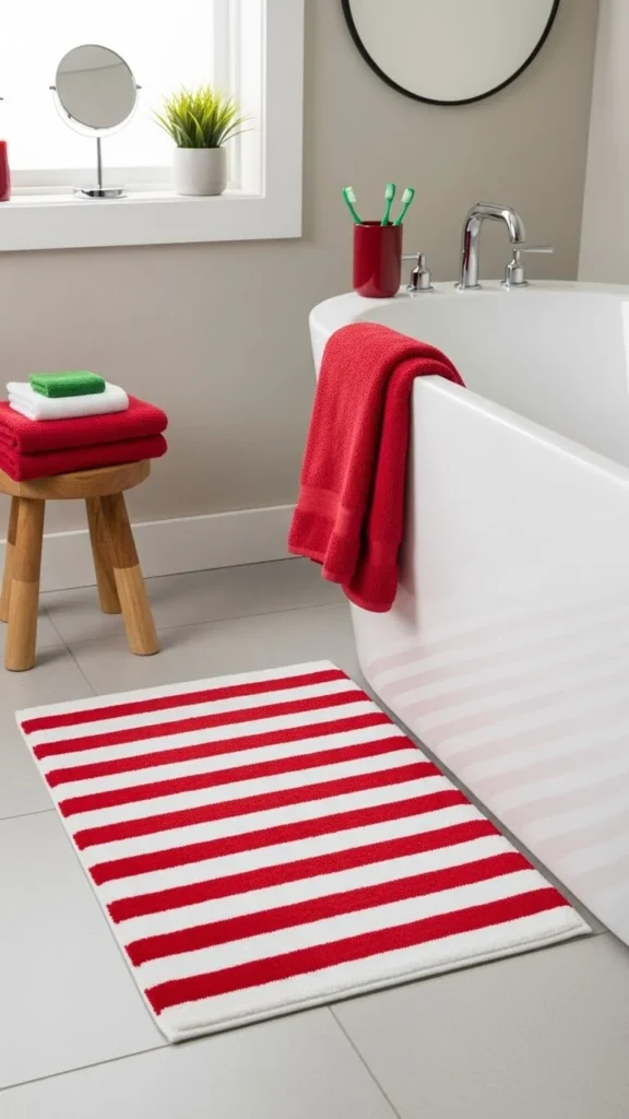 23. Christmas-Themed Bathroom Rug