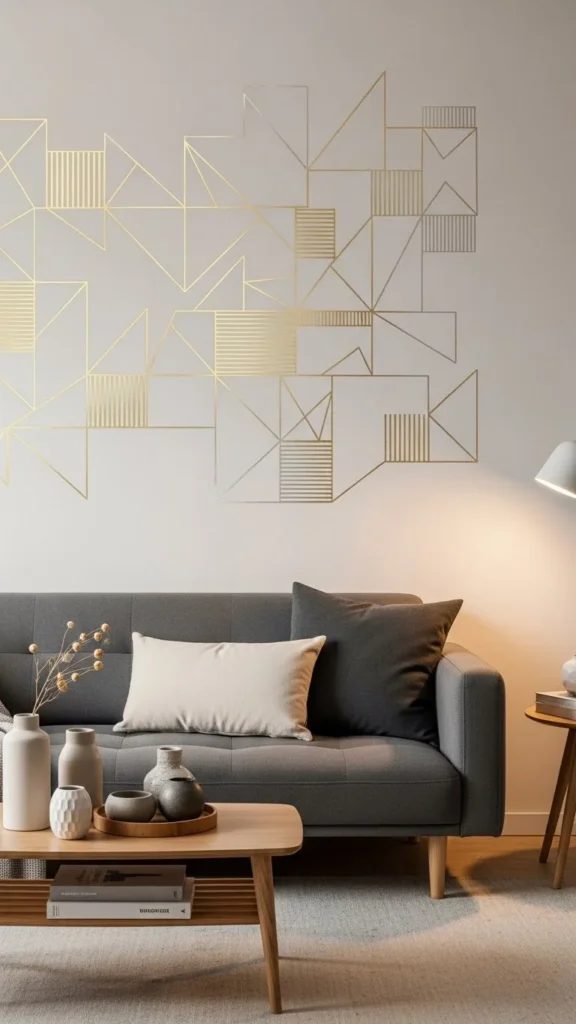 23. DIY Metallic Wall Decals