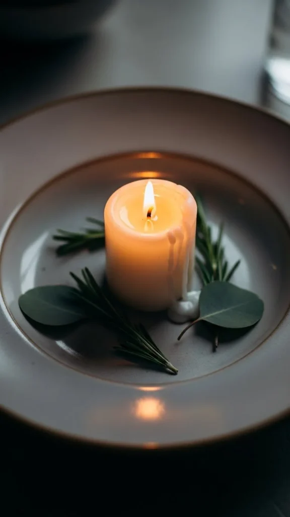 25. Minimalist Candle Plate