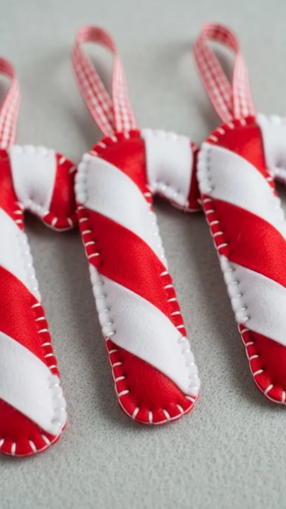 3. Felt Candy Canes