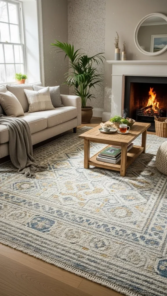 7. Add a Soft Area Rug