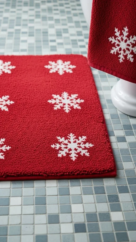 7. Festive Bath Mat