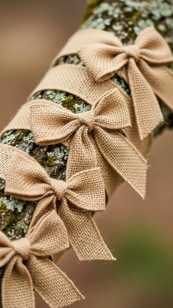8. Decorate With Burlap Ribbon