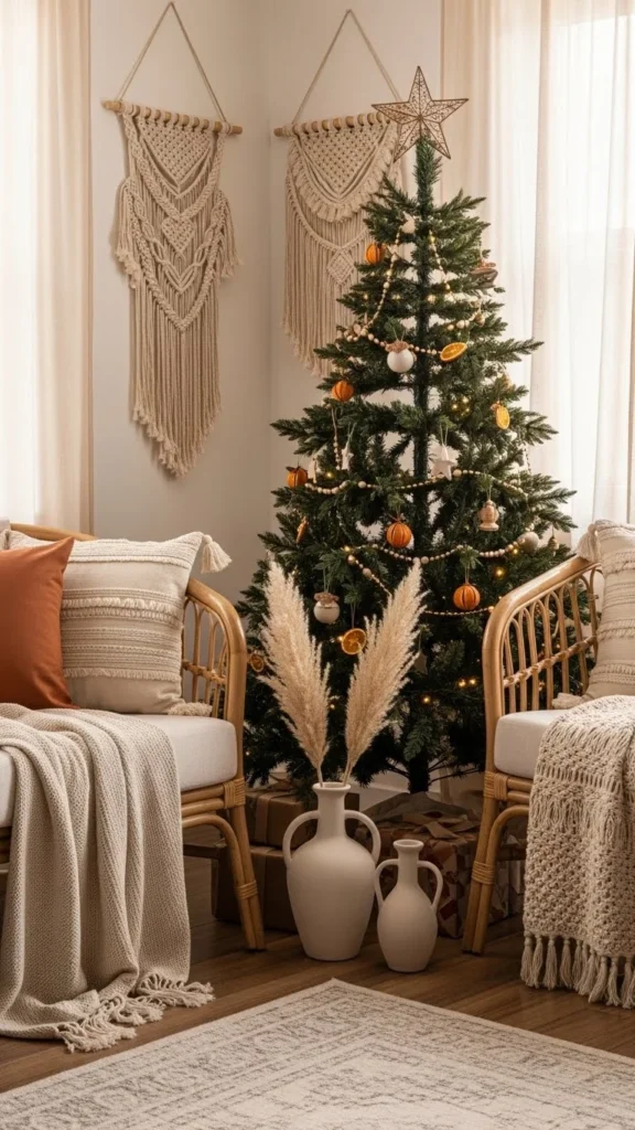Boho Christmas decor
