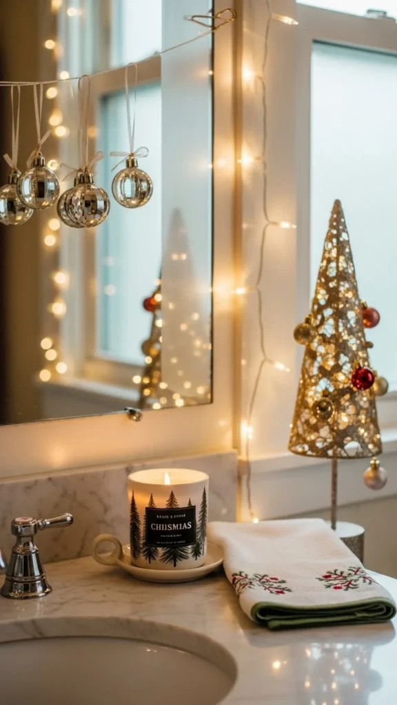 Christmas bathroom decor