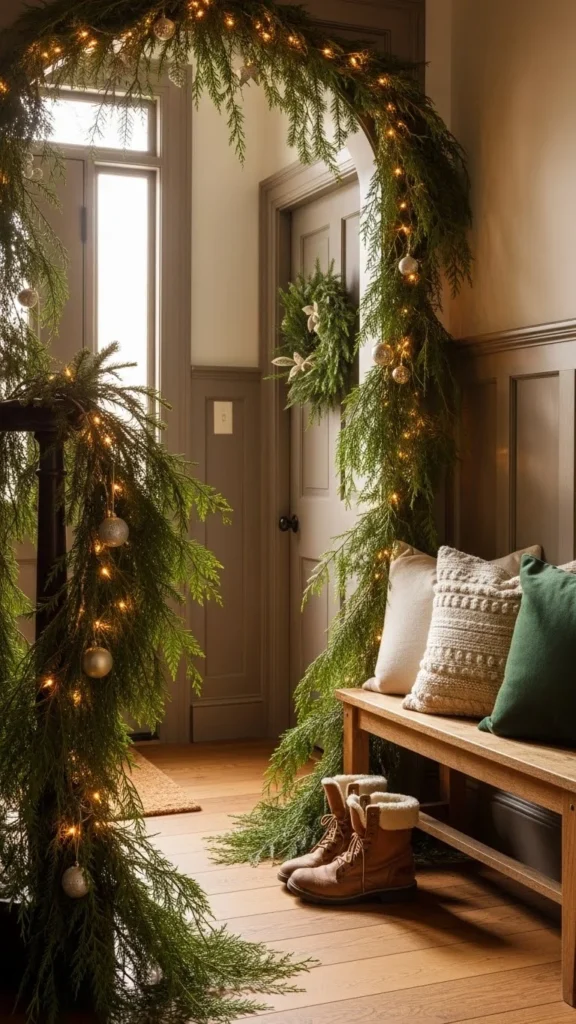 Christmas entryway decor