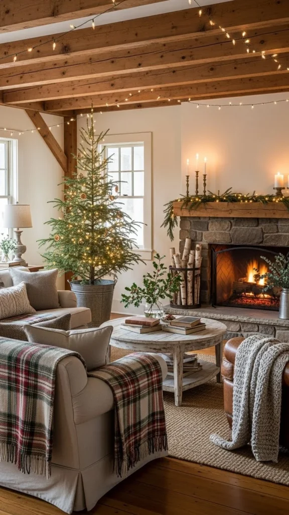Rustic farmhouse Christmas decor